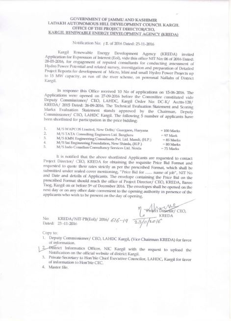 Qualification letter kargil-1